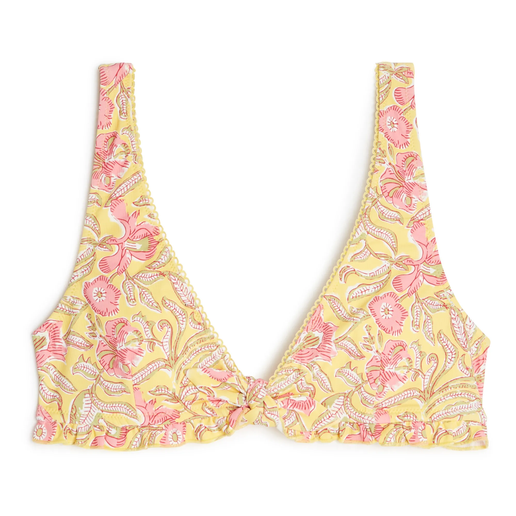 Louise Misha Yellow Ohau Recycled Polyamide Swimsuit Top