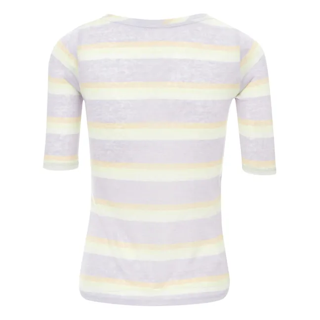 Camiseta de lino a rayas Seas - Colección Mujer | Lavanda