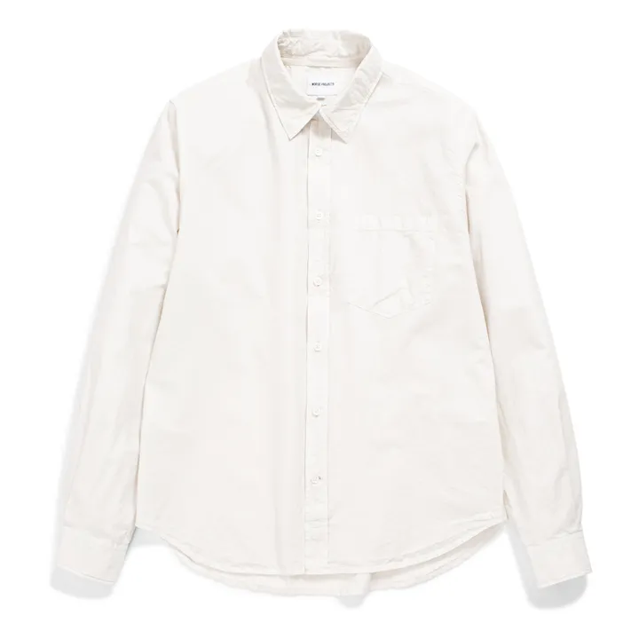 Chemise Osvald Tencel | Blanc cassé- Image produit n°0