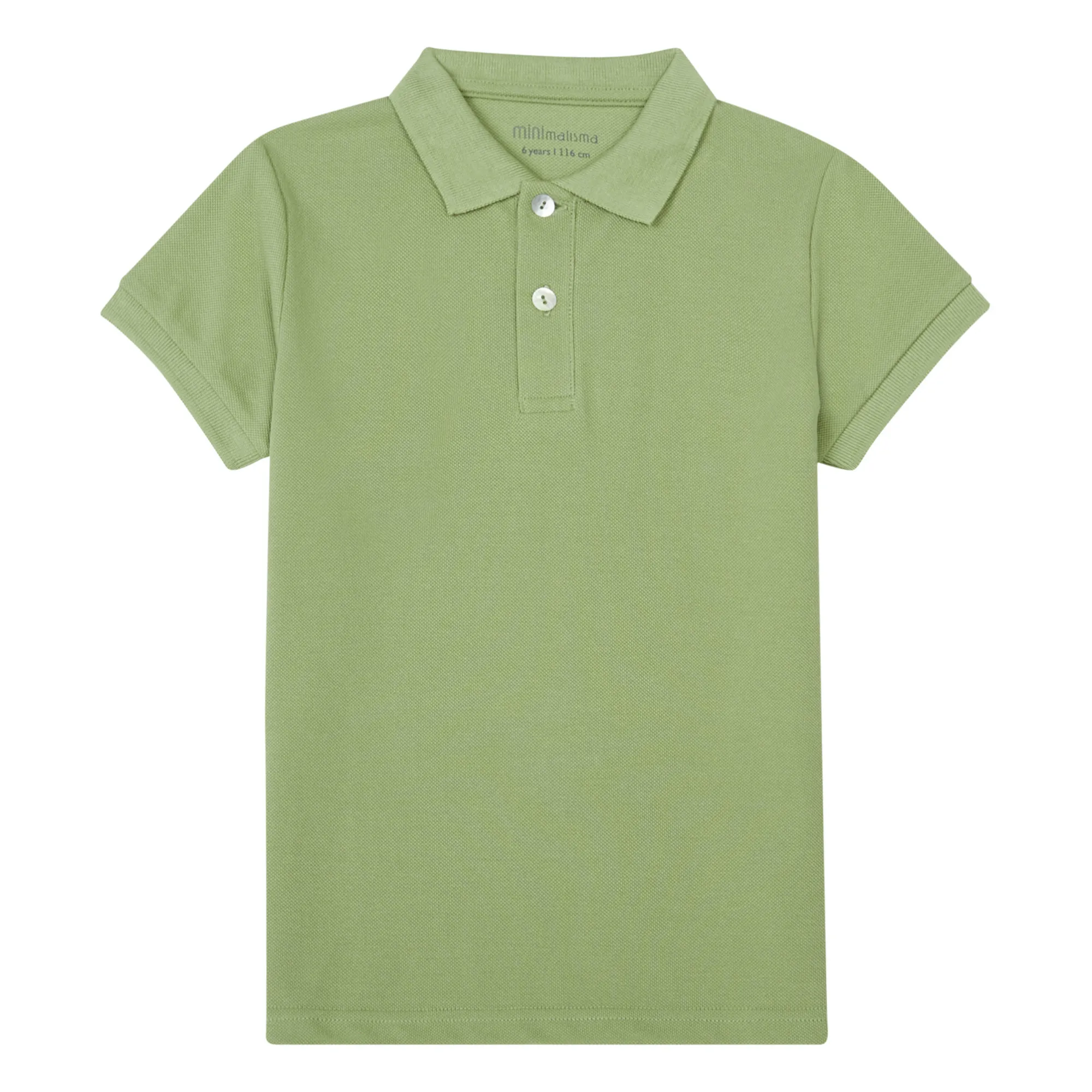 Minimalisma Green Eiven Organic Pique Cotton Polo Shirt