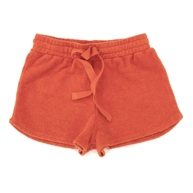 Pantalones cortos de rizo de algodón ecológico | Naranja