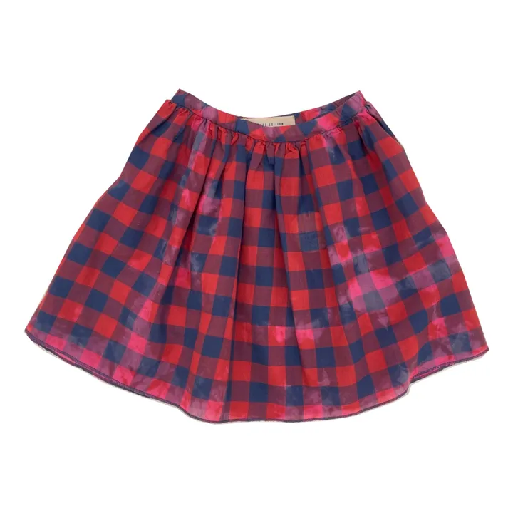 Organic Cotton Checked Skirt | Red- Product image n°0