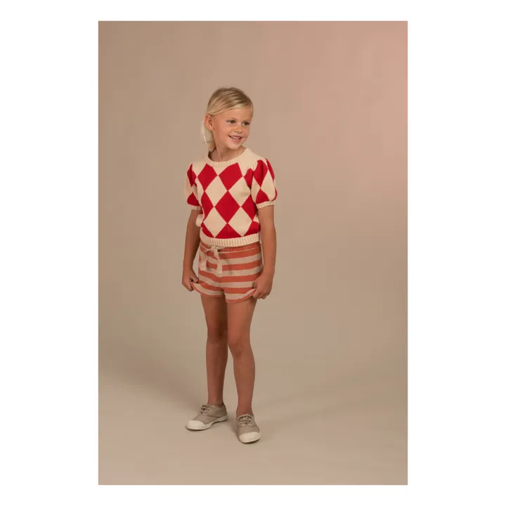 Sweatshirt kurzärmelig Triangel | Rot- Produktbild Nr. 1