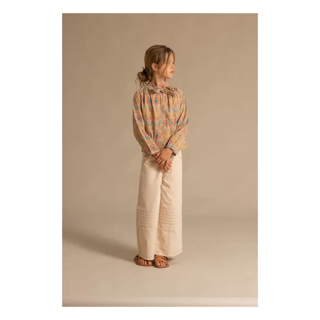 Blouse Bow Coton Bio | Orange