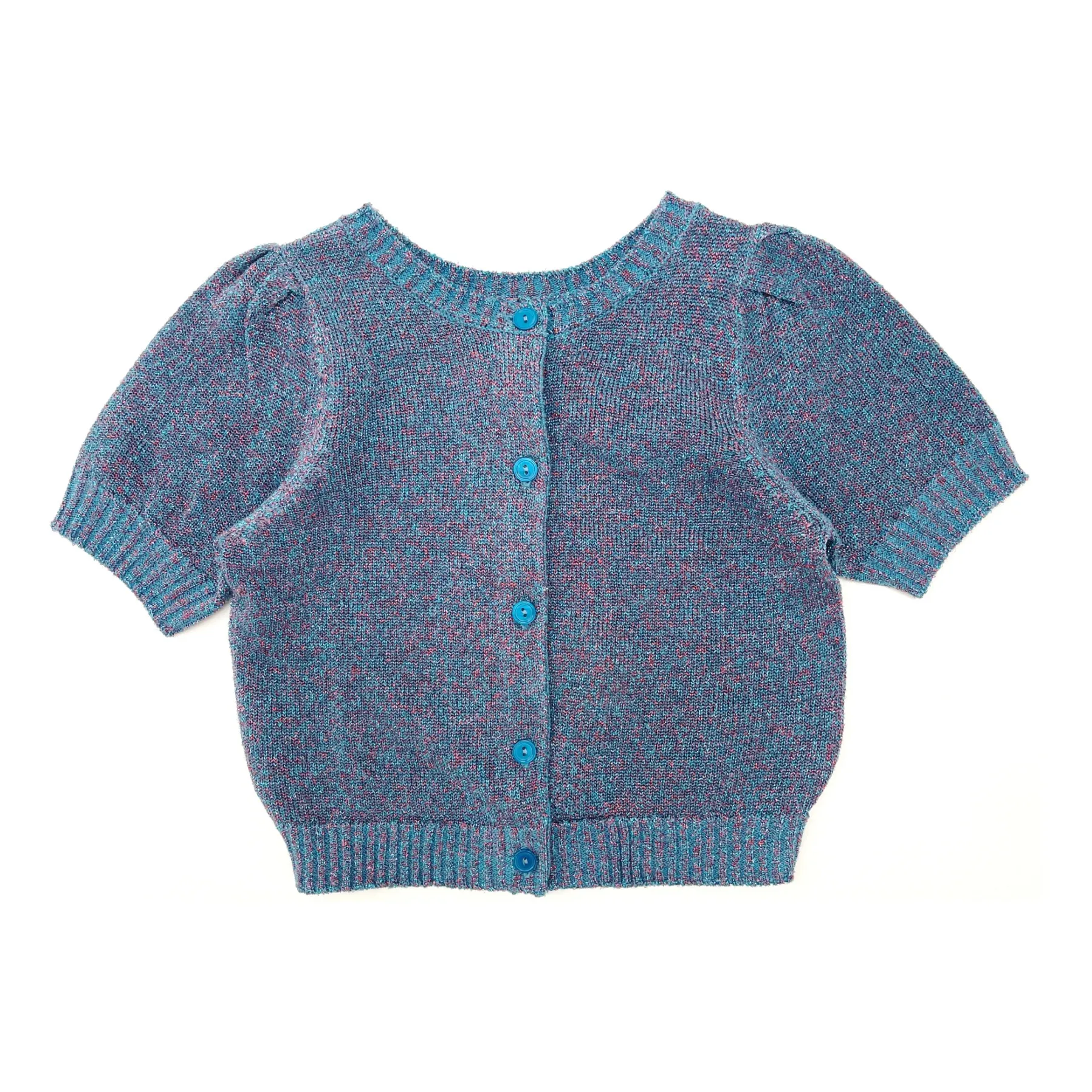 Longlivethequeen Blue Lurex Cardigan