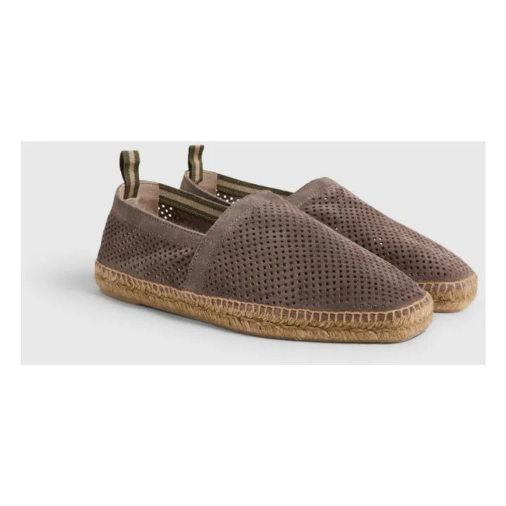 Espadrilles Pablo Suède Perforées | Taupe- Image produit n°1
