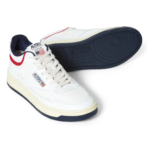 Open Mid Leder/Suede Capsule Sneakers | Weiß