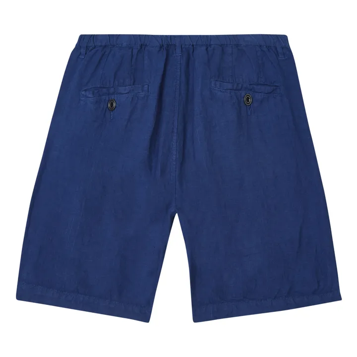 Tank Linen Bermuda Shorts | Indigo blue- Product image n°1