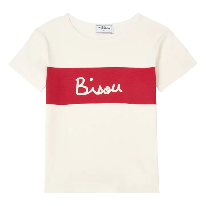 T-shirt Bisous | Blanc- Image produit n°0