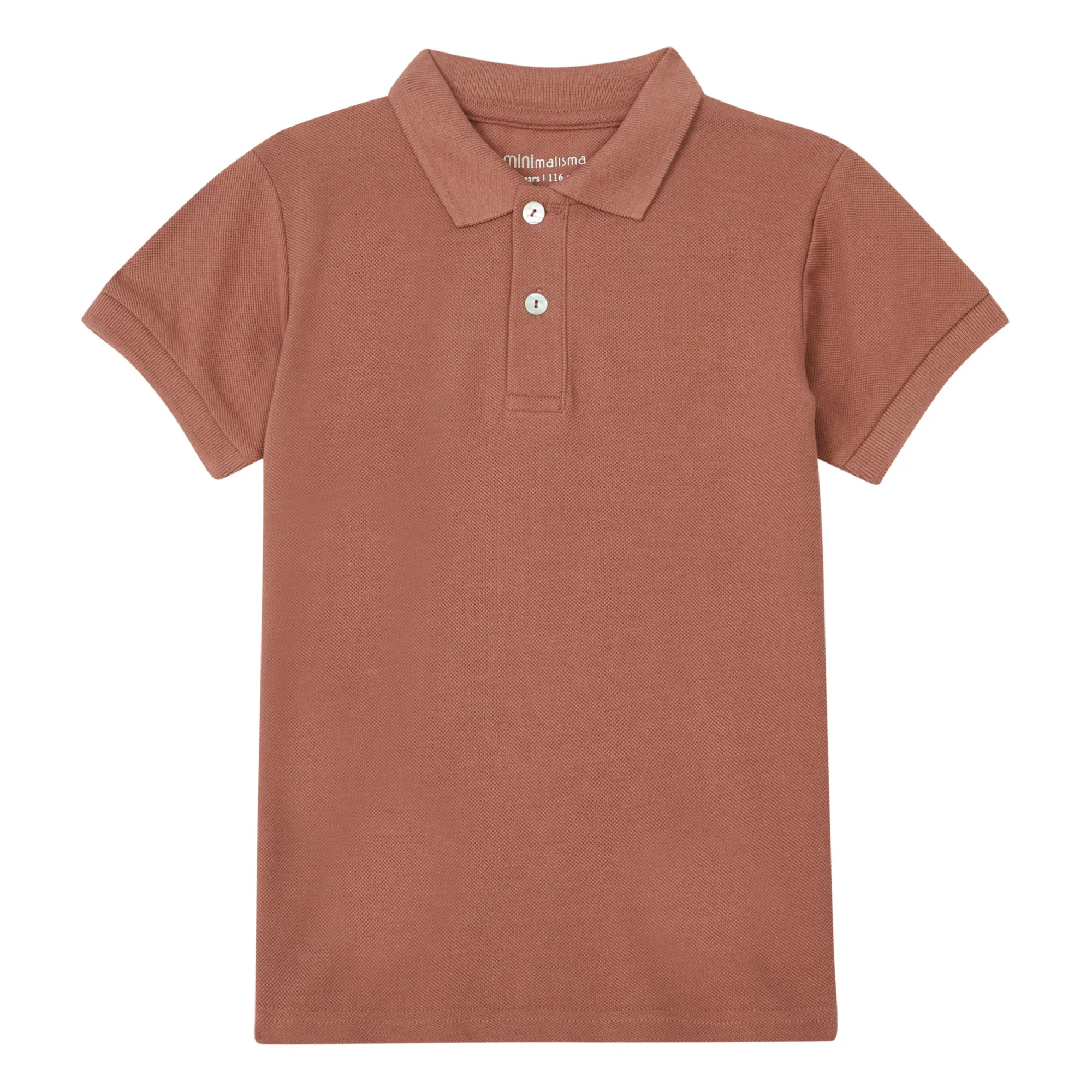 Minimalisma Dusty Pink Eiven Organic Pique Cotton Polo Shirt