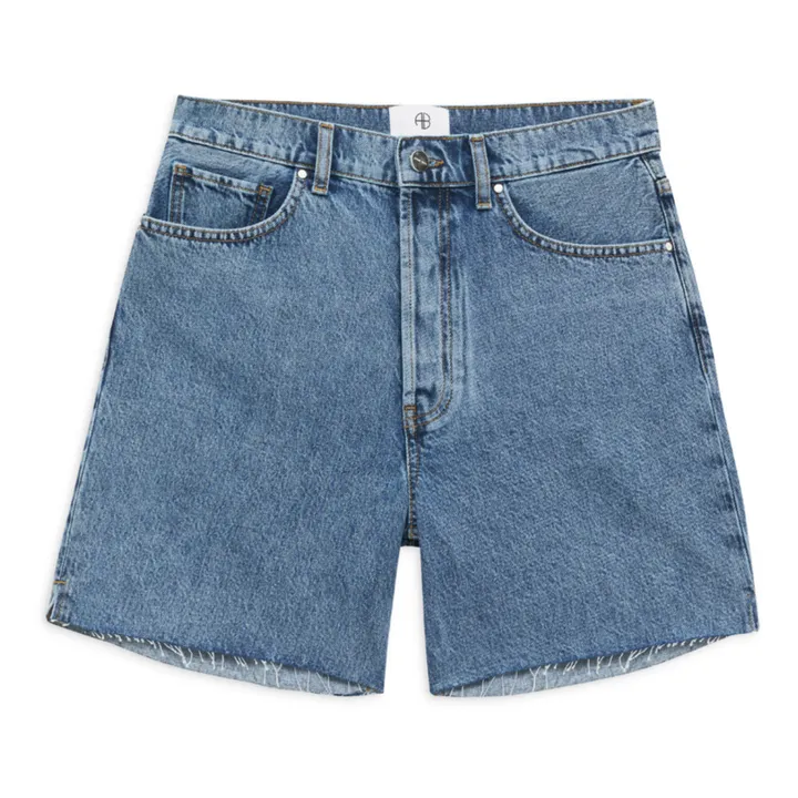 Pantalones cortos Kat de algodón orgánico | Azul- Imagen del producto n°0