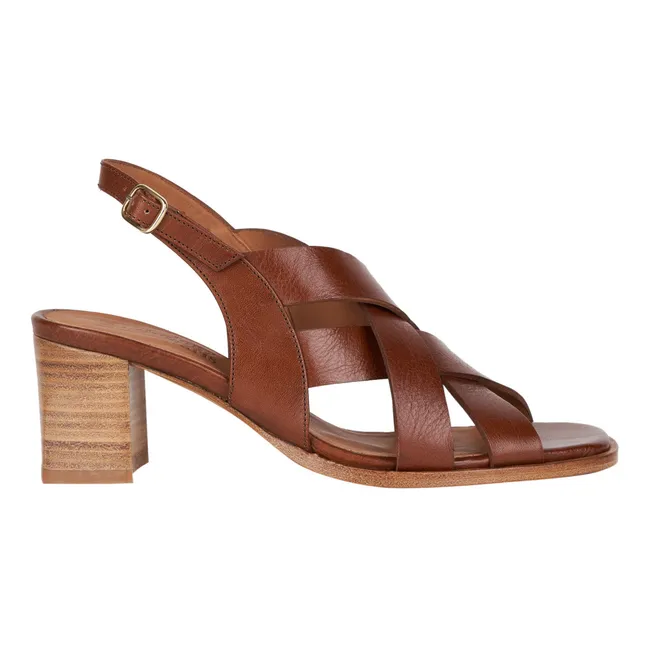 Umeko Leather Sandals | Caramel