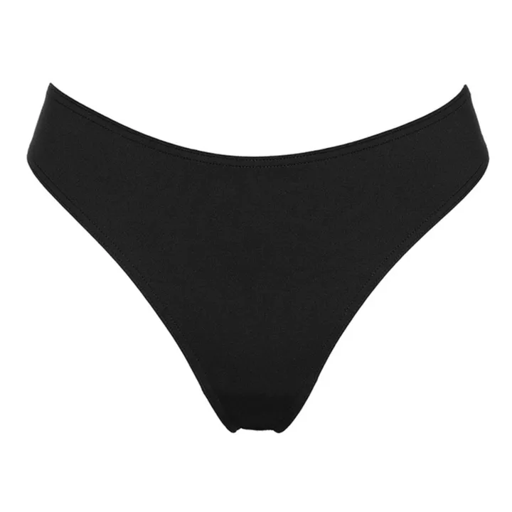 Hemmed Bikini Bottoms | Black- Product image n°2