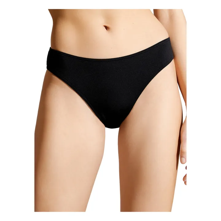 Hemmed Bikini Bottoms | Black- Product image n°0