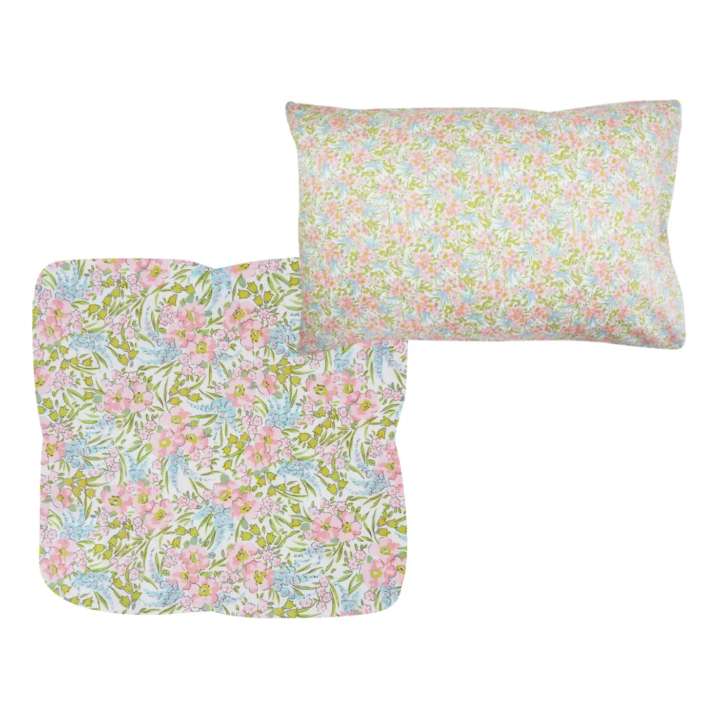 La Petite Collection Multicoloured Swirling Petals Liberty Bed Linen