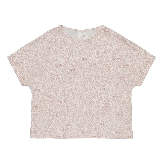 T-Shirt Coton Bio Recyclé Kimono | Vieux Rose
