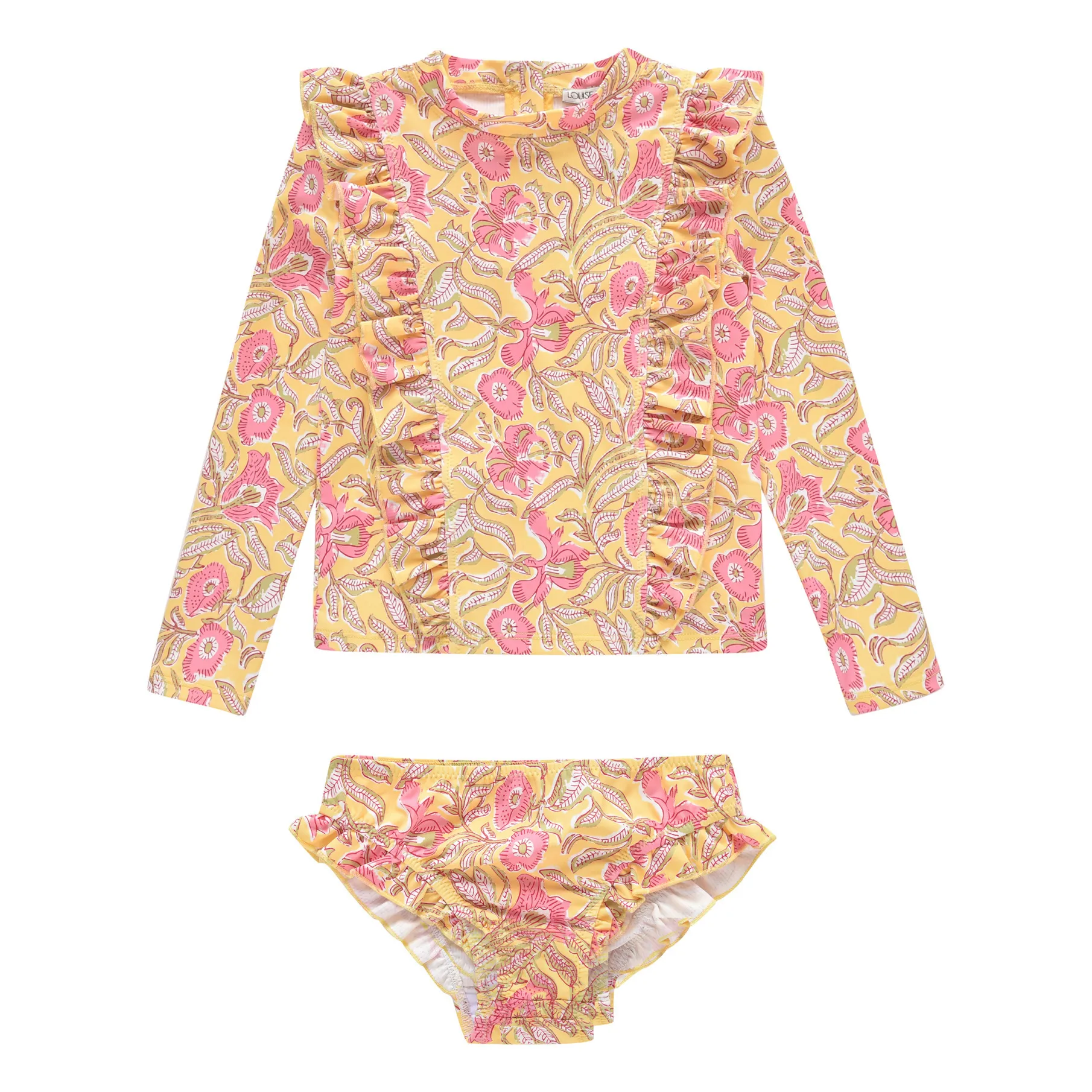 Yanika Top & Bottoms from Recycled Anti-UV Nylon | Yellow- Product image n°0