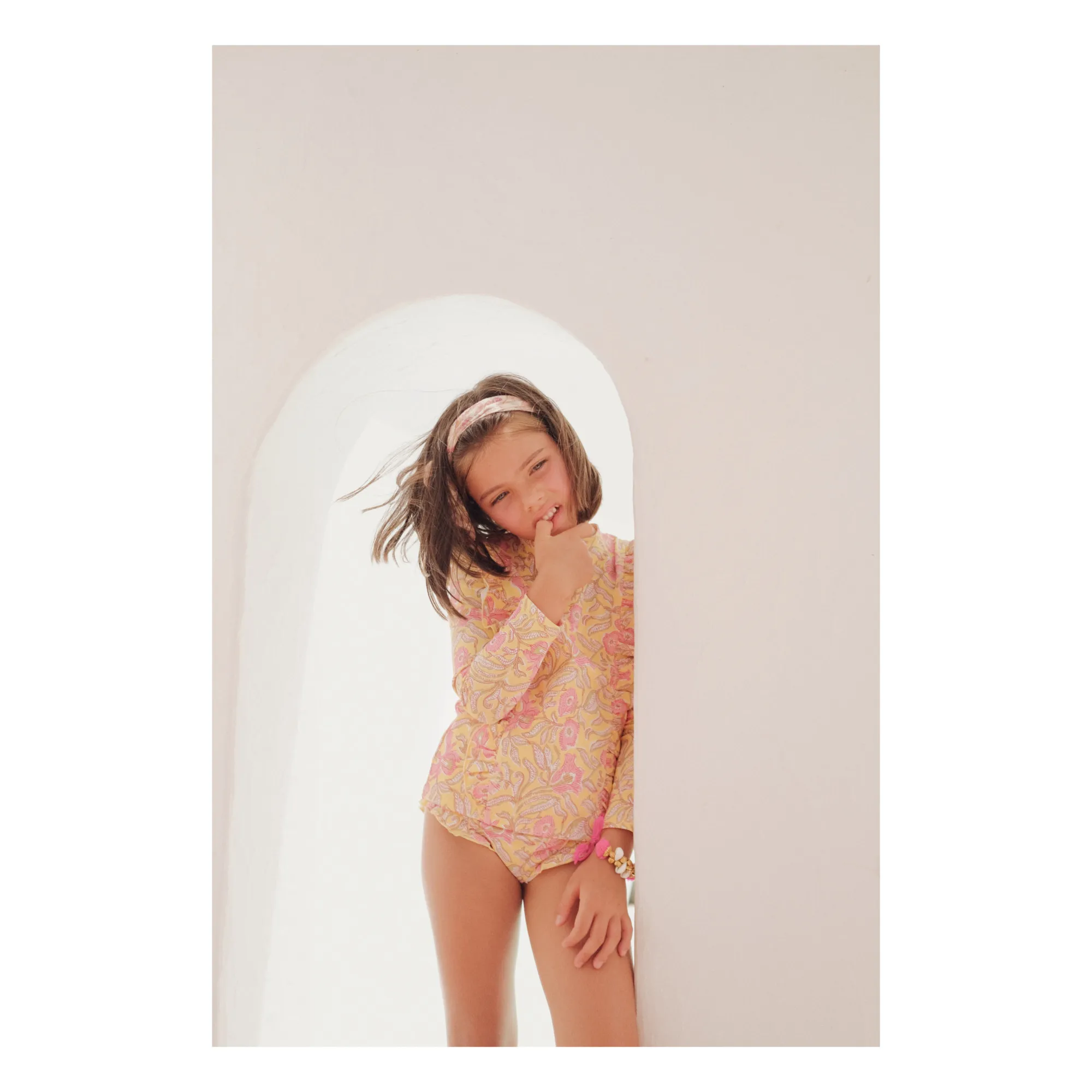 Yanika Top & Bottoms from Recycled Anti-UV Nylon | Yellow- Product image n°1