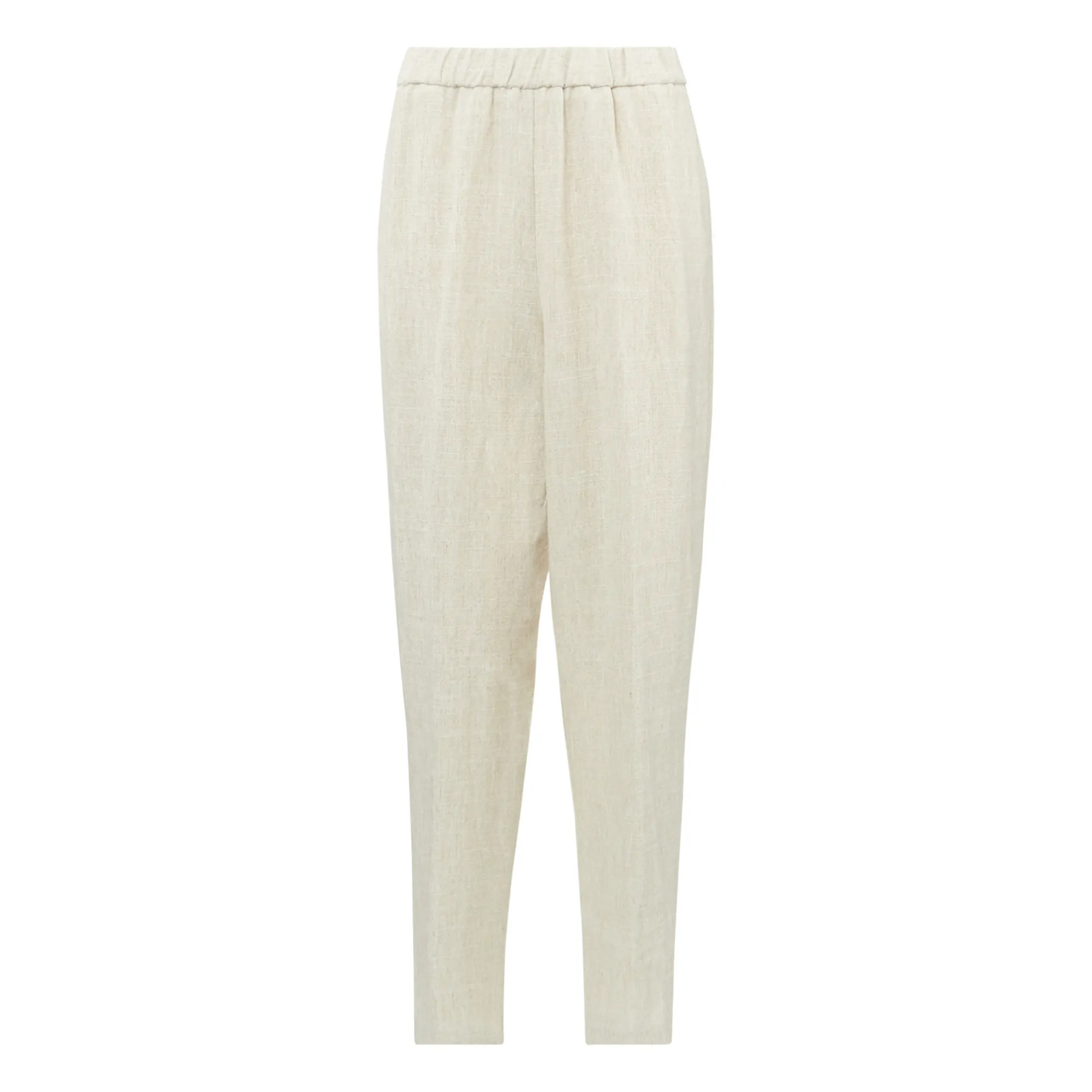 Pomandère Ecru Stretchy Loose Peg Trousers