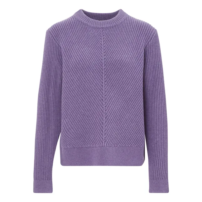 Pullover Spinat Wolle | Violett