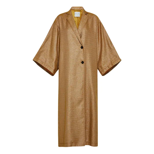 Manteau Jacquard Structuré | Caramel