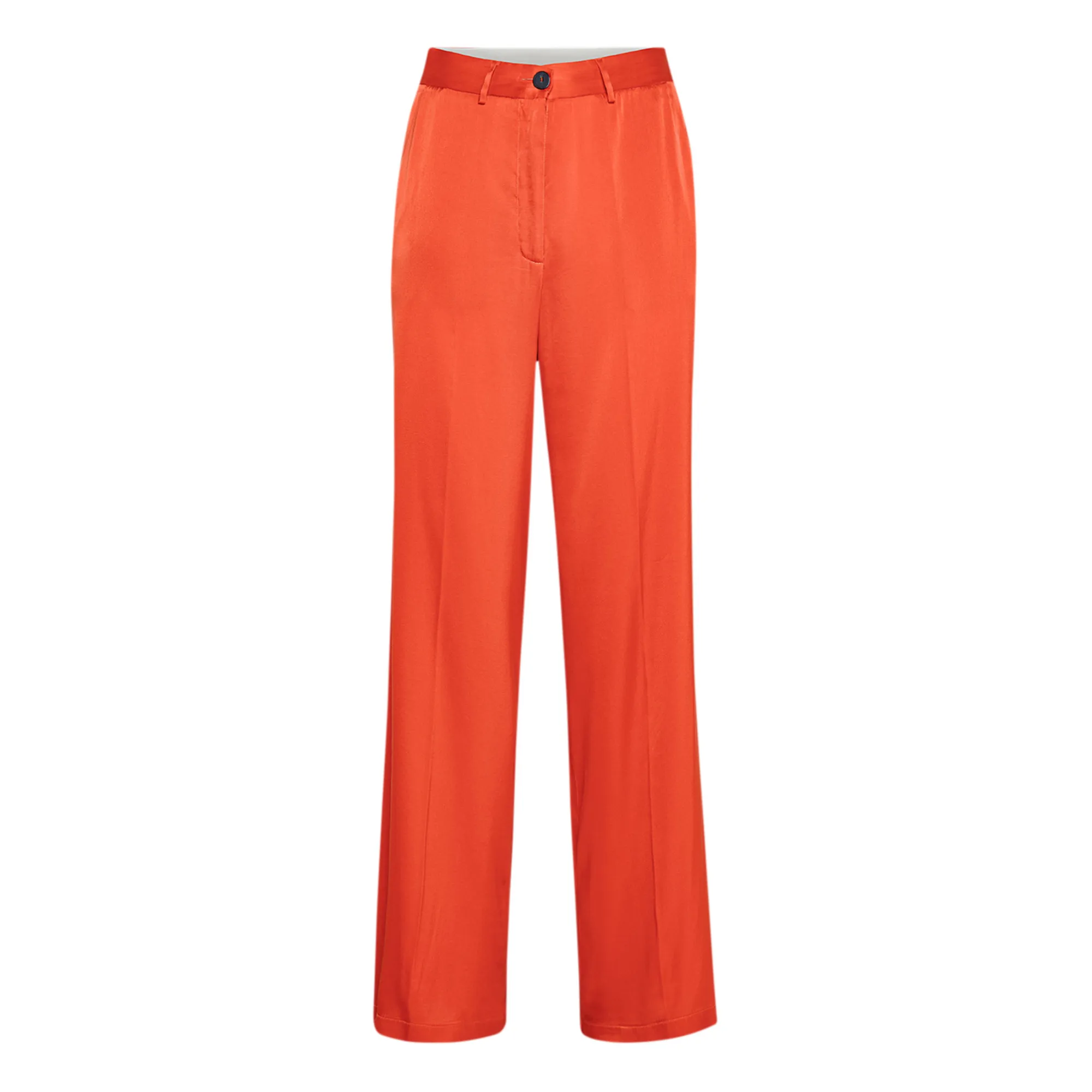 Forte Forte Orange Silk Satin Trousers