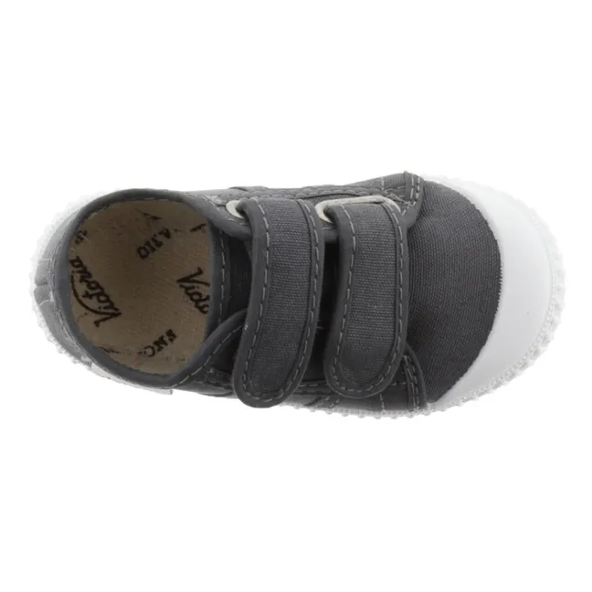 Tiras Lona Velcro Sneakers | Dark grey