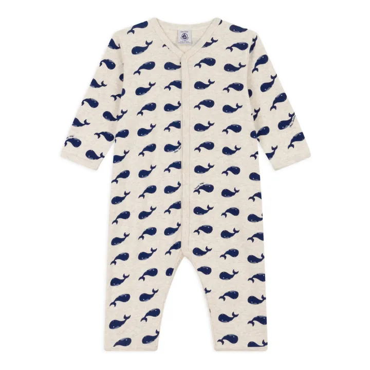 Pijama sin pies de algodón orgánico Dors Bien | Beige- Imagen del producto n°0