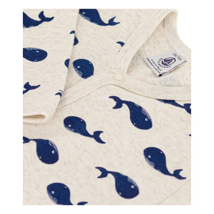Pijama sin pies de algodón orgánico Dors Bien | Beige- Imagen del producto n°1