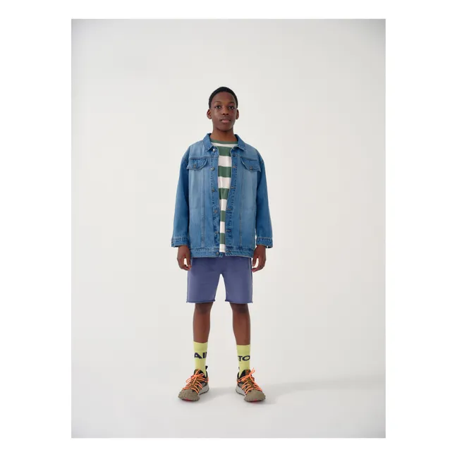 Chaqueta vaquera de algodón orgánico | Azul descolorido