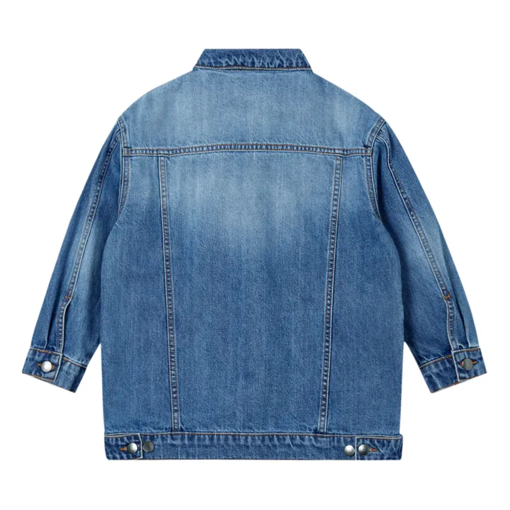 Organic Cotton Denim Jacket | Washed blue- Product image n°4
