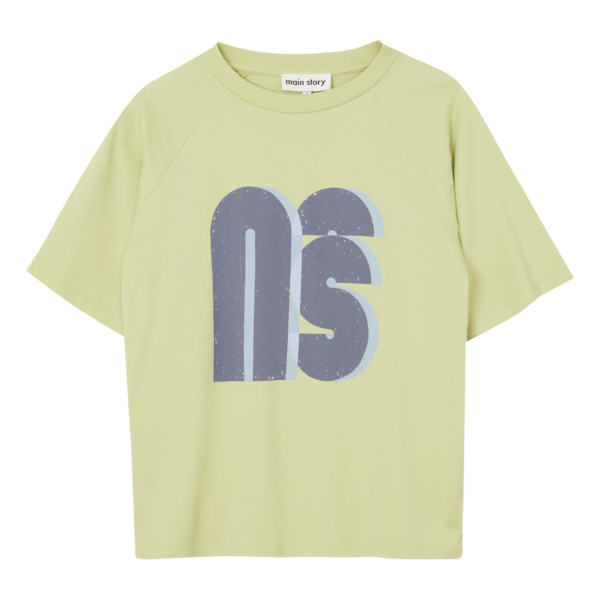 Main Story Pale Green Organic Cotton Logo T-Shirt