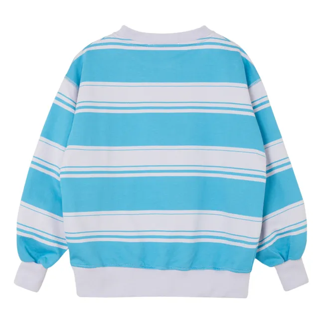Sweatshirt gestreift Bio-Baumwolle | Blau