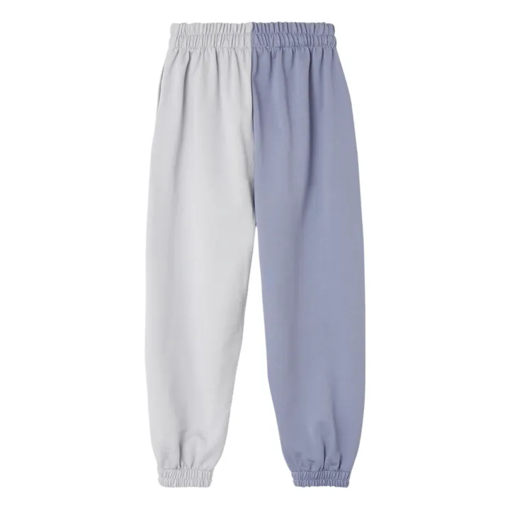 Pantalones jogger de algodón orgánico Color Block | Azul Gris- Imagen del producto n°3