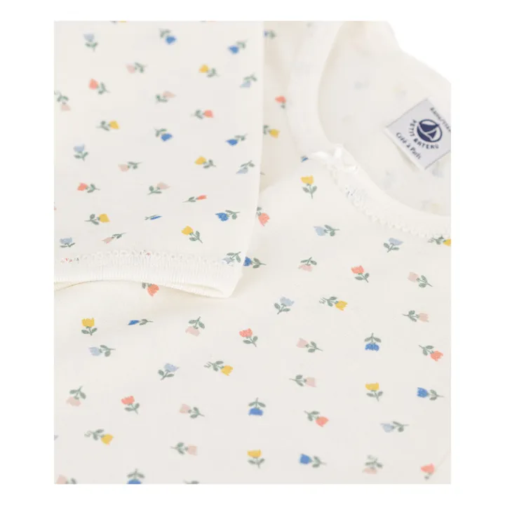 Conjunto de pijama con lacito de algodón ecológico | Crudo- Imagen del producto n°1