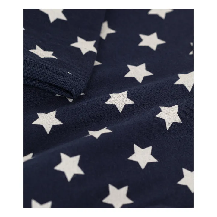 Pyjama avec Pieds Ouverture Dos Velours | Bleu marine- Image produit n°1