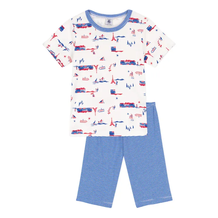 Le Touquet Organic Cotton Pyjamas | Blue- Product image n°0