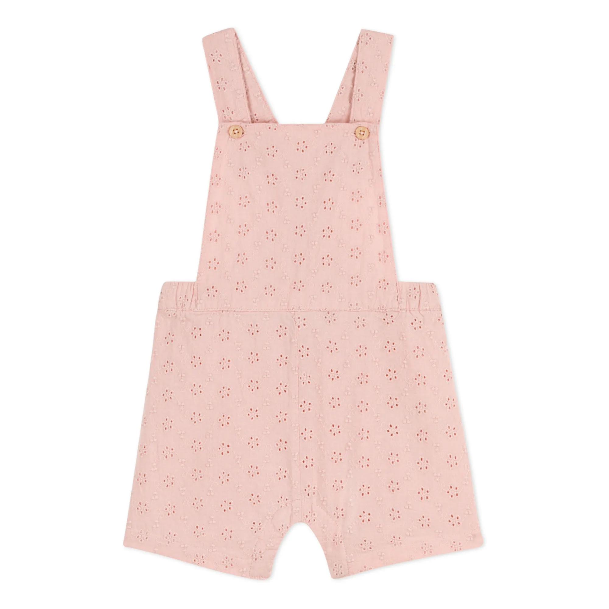 Petit Bateau Pink Broderie Anglaise Short Overalls