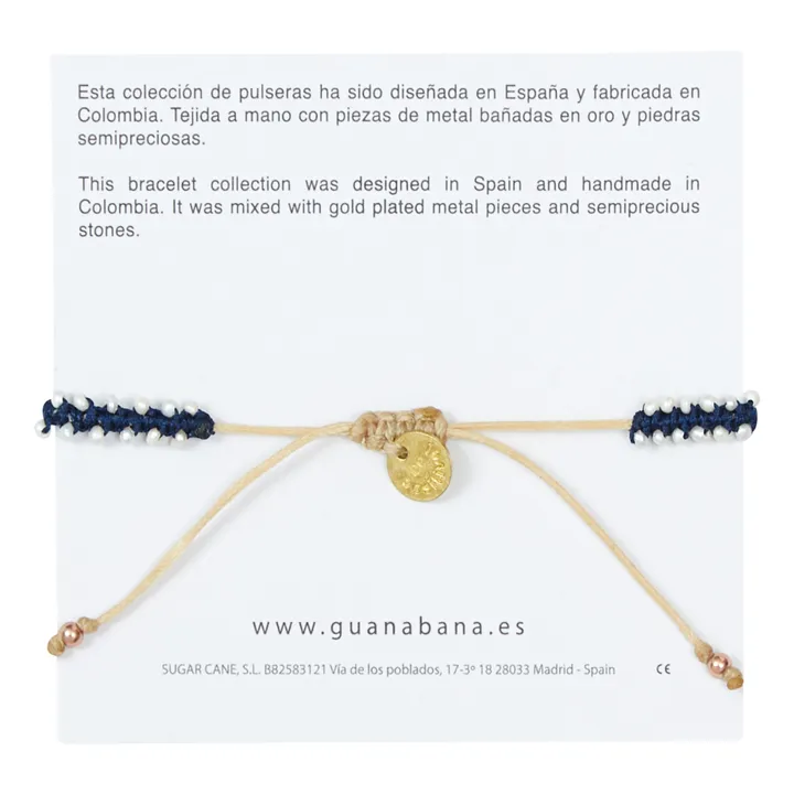 Pulsera de perlas Leo | Azul Marino- Imagen del producto n°1