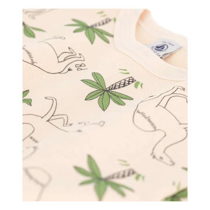 Organic Cotton Fleece Print Sweatshirt | Ecru- Product image n°1