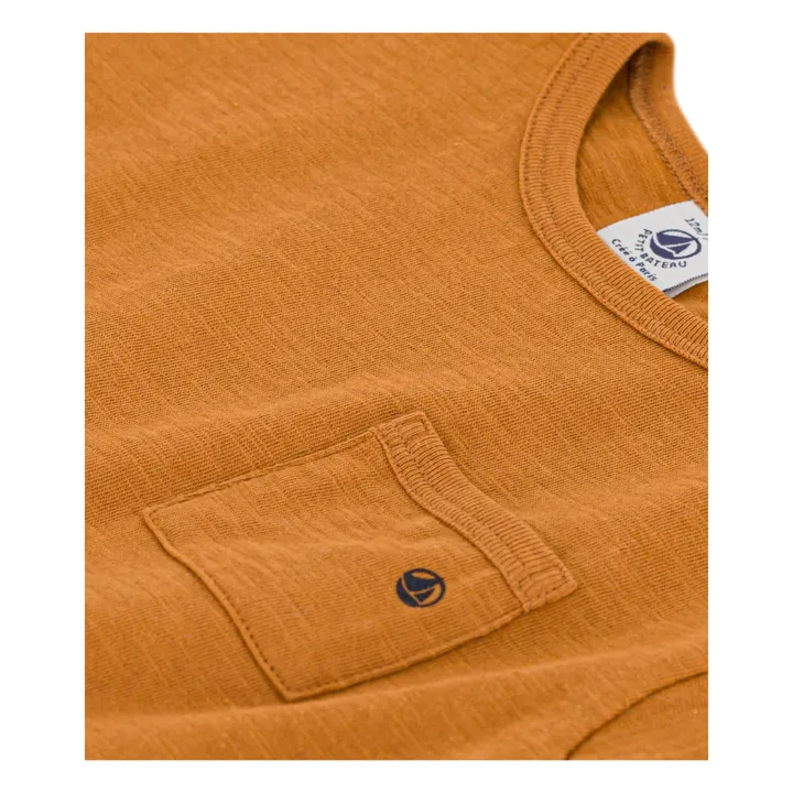 Camiseta de manga corta de punto de algodón orgánico | Naranja- Imagen del producto n°1
