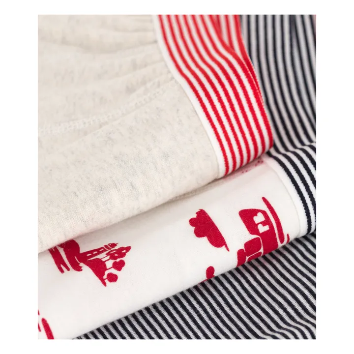 Lote de 3 calzoncillos bóxer de algodón ecológico | Rojo- Imagen del producto n°1