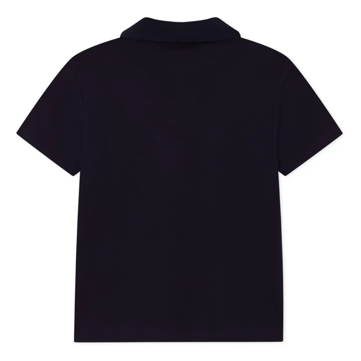 Organic Cotton Short Sleeve Polo Shirt | Navy blue- Product image n°2