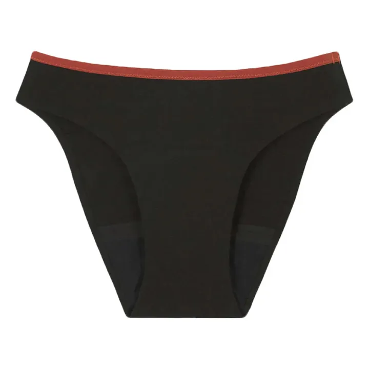 Organic Cotton Period Briefs - Heavy Flow | Black- Product image n°0