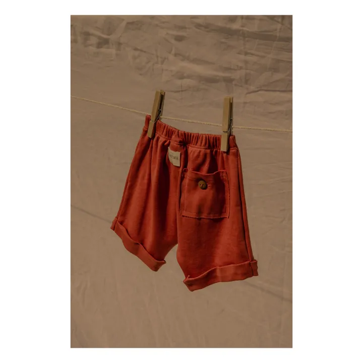 Pantalones cortos de algodón orgánico Simon | Naranja- Imagen del producto n°2
