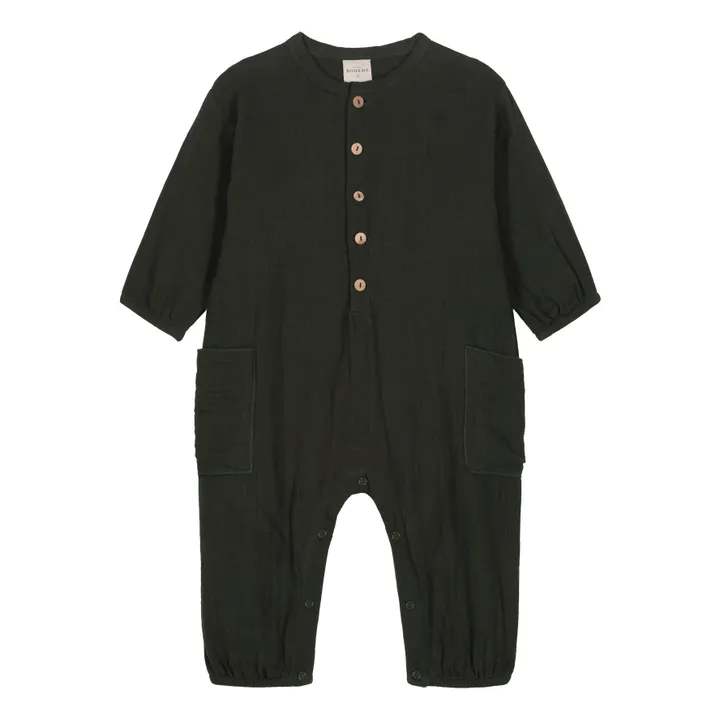 Studio Bohème - Big Papi Cotton Gauze Jumpsuit - Dark green | Smallable