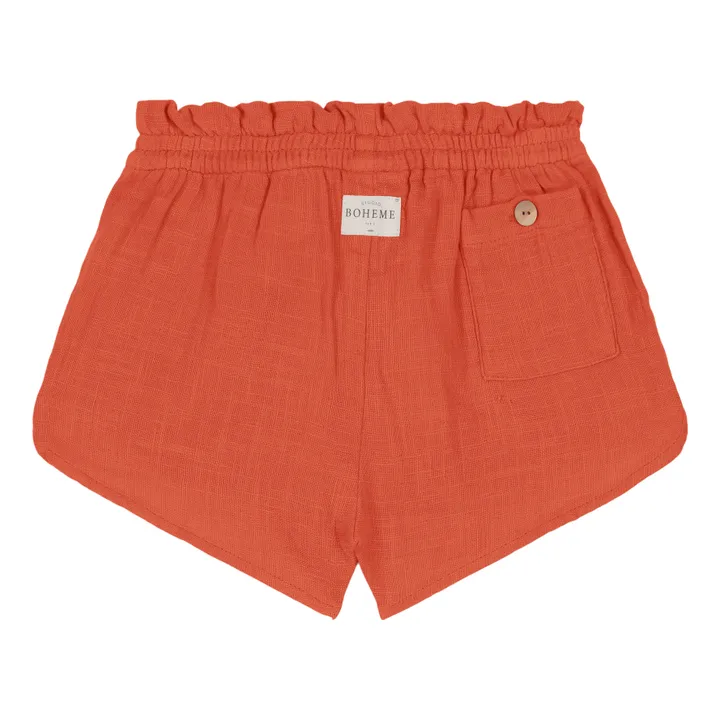 Georgette Cotton Gauze Shorts | Orange- Product image n°2