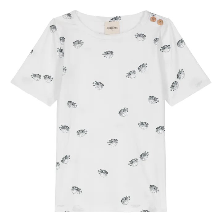 Camiseta Rio Anti UV con estampado de peces | Crudo- Imagen del producto n°0