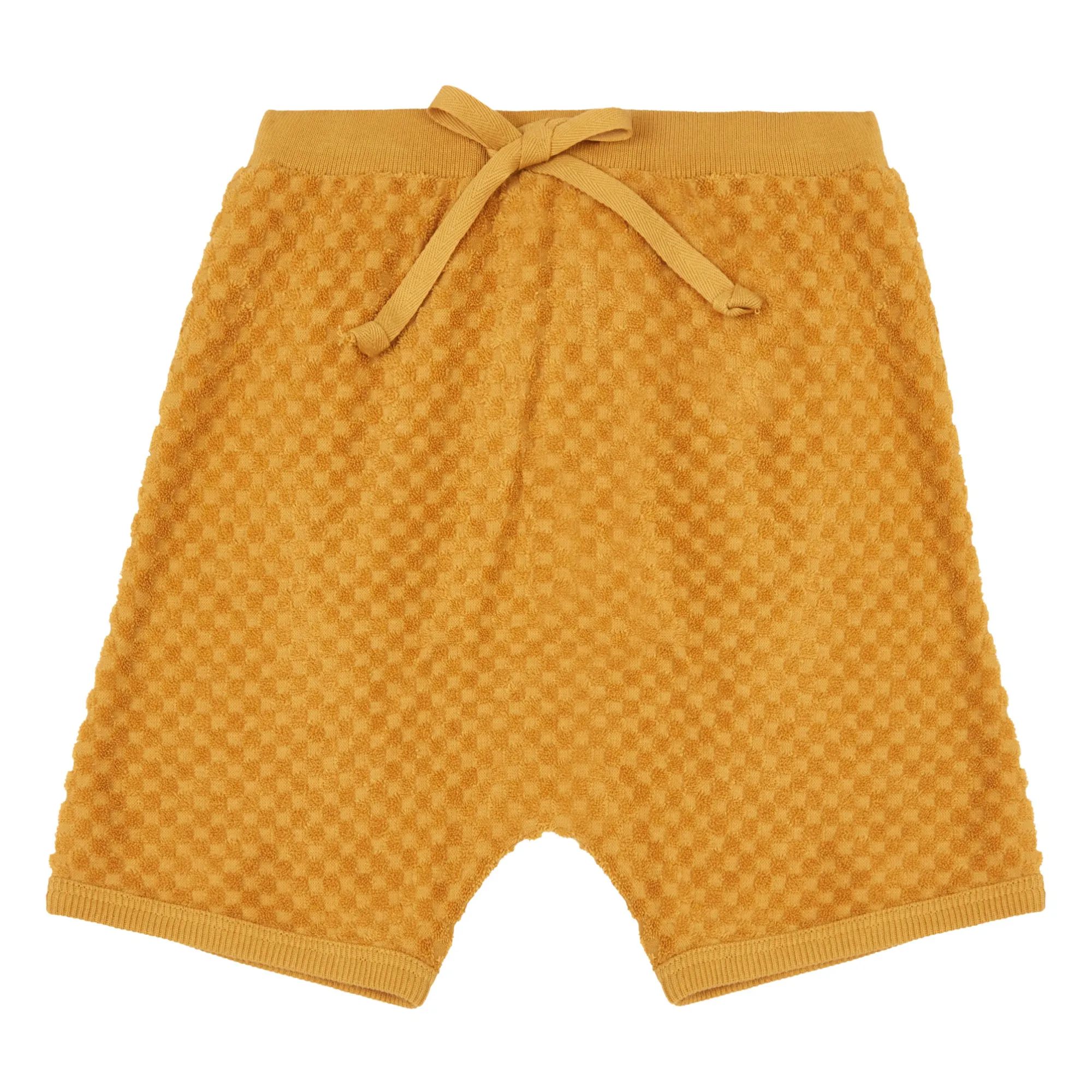 Zhoe & Tobiah Ochre Terry Cloth Baby Shorts