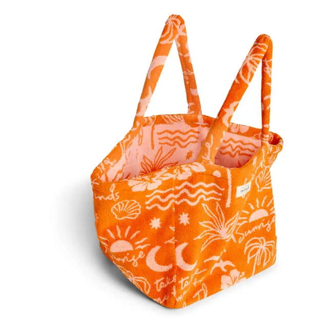 Ibiza Terry Cloth Tote Bag | Orange